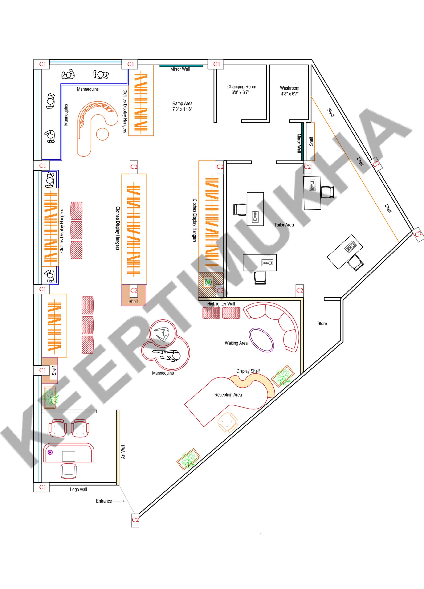 Furniture layout plans